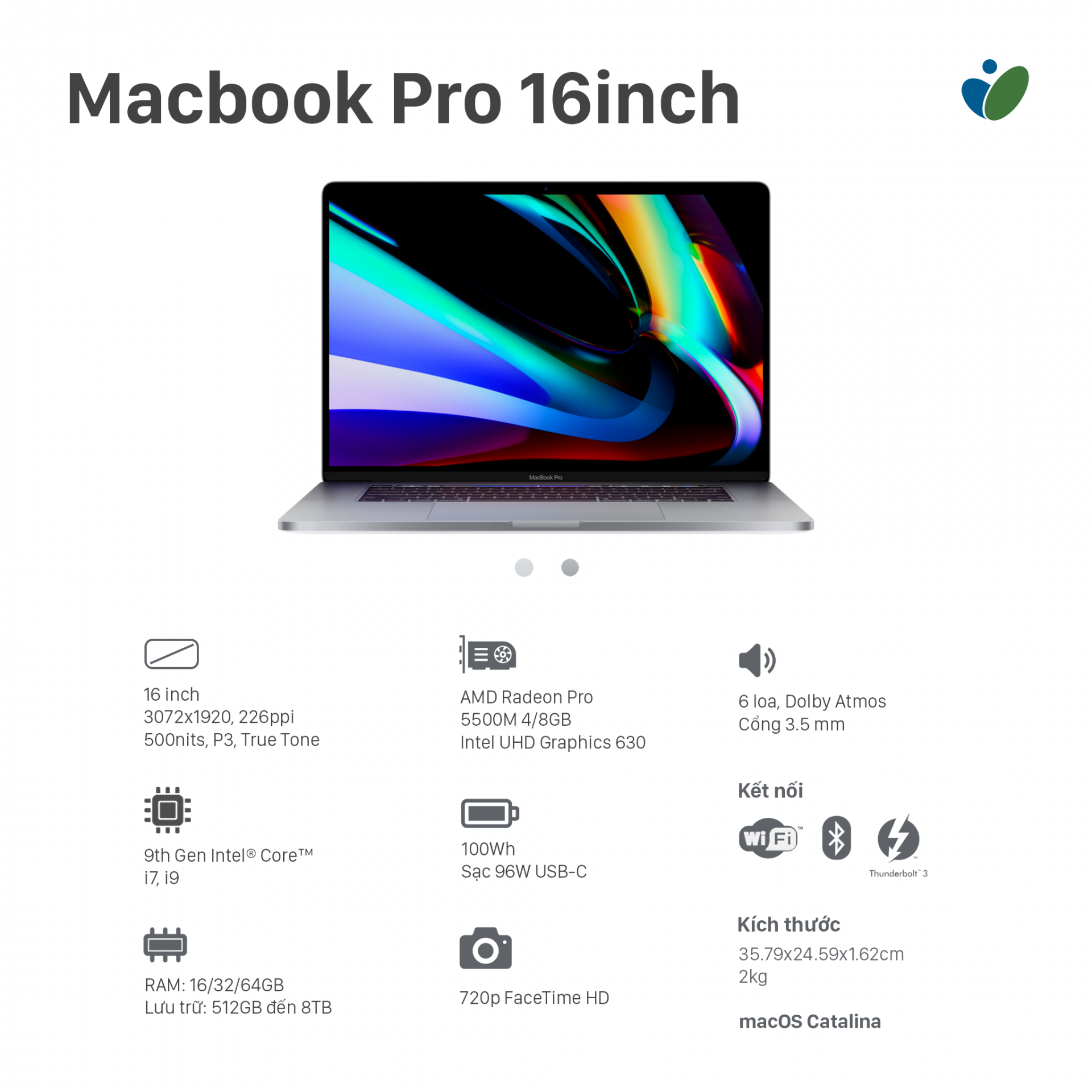 cấu hình macbook pro 16 inch 